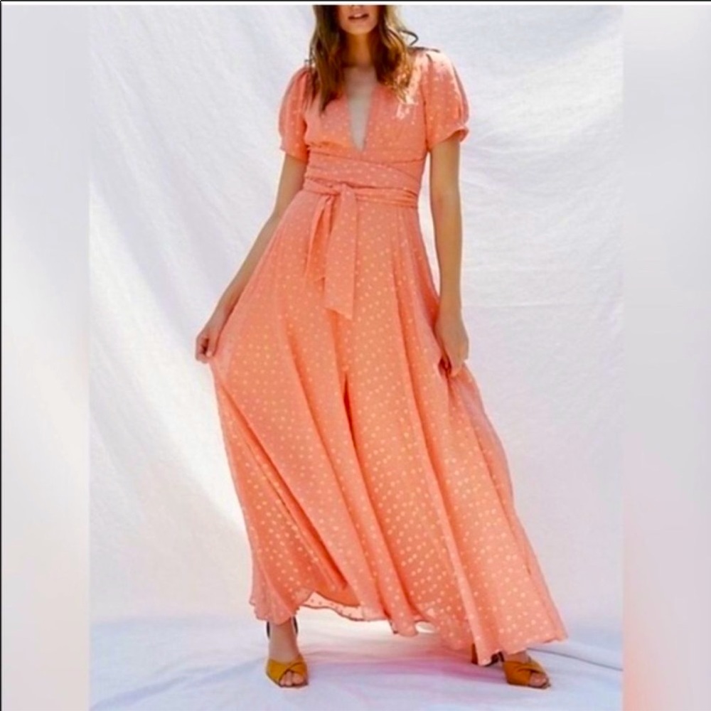 ISO Free People Wanderer Maxi Dress Coral Size 8